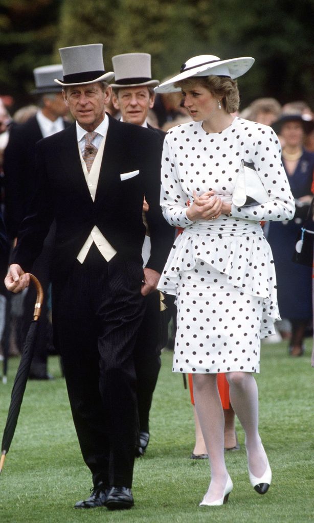 Princess Diana With Prince Philip At The Derby