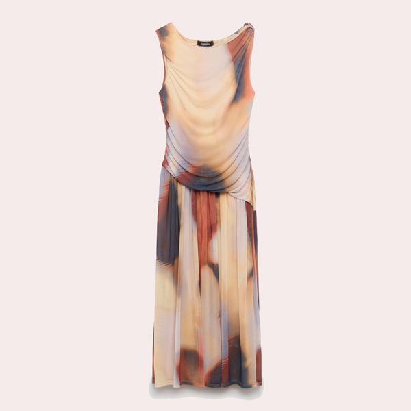 Vestido midi sin mangas de mujer