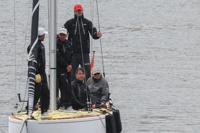Don Juan Carlos entrenando en Sanxenxo