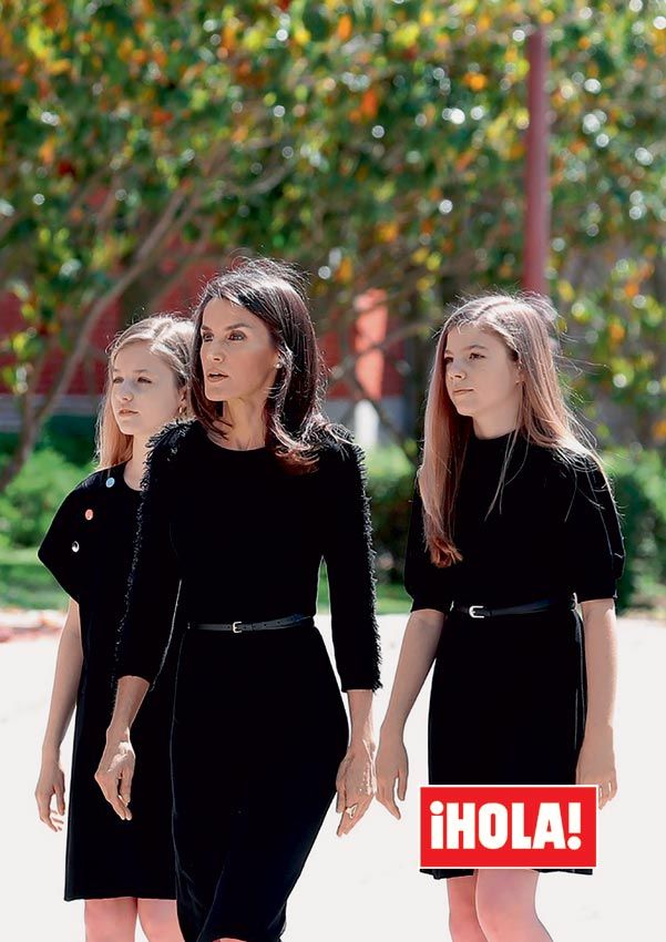 reina Letizia, princesa Leonor e infanta Sofía