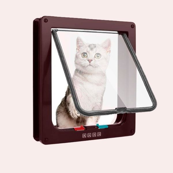 LA MÁS ECONÓMICA: Puerta para Gato con Cierre magnético de 4 vías