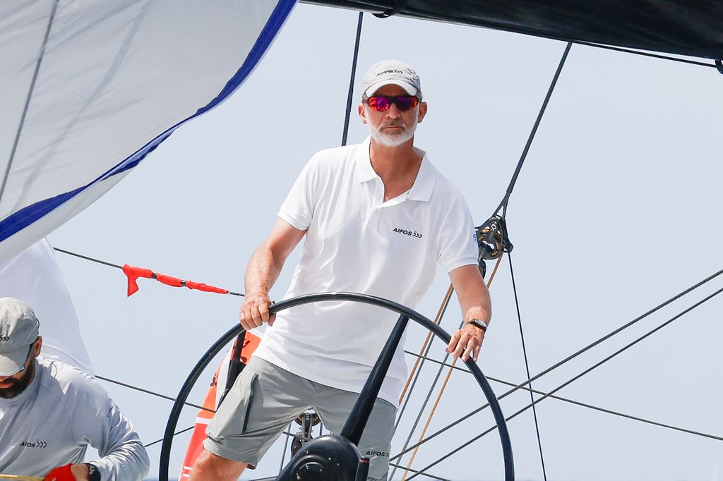 El rey Felipe en las regatas de Palma de Mallorca en agosto de 2023