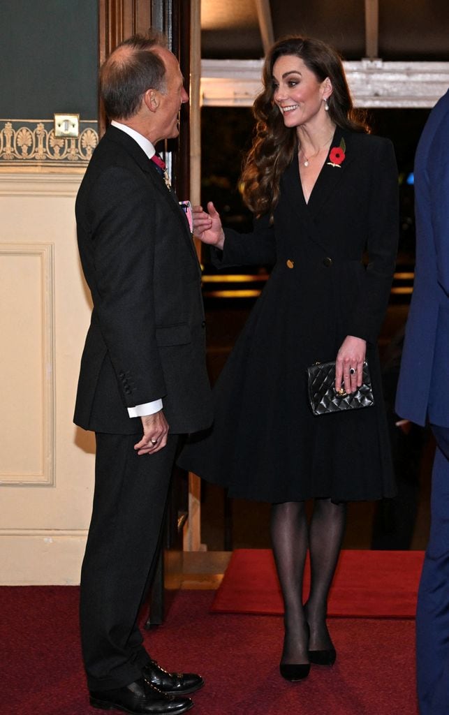 Kate Middleton llegando al concierto del Día del Recuerdo 2024
