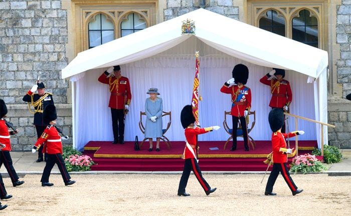 Isabel II en el 'Trooping the colour'
