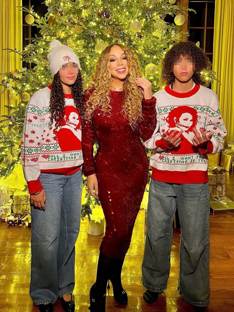 Mariah Carey, con sus hijos en su último posado navideño