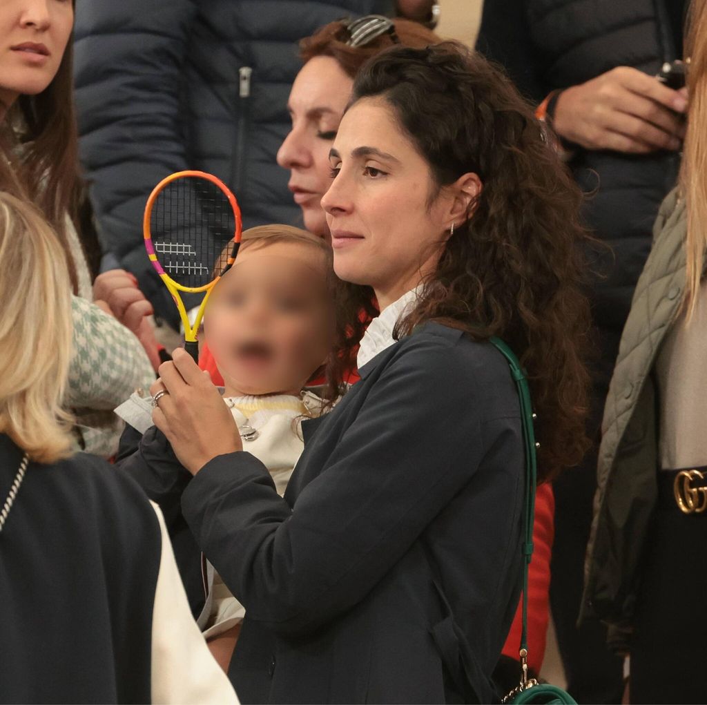 Mery Perelló y su hijo con Rafa Nadal