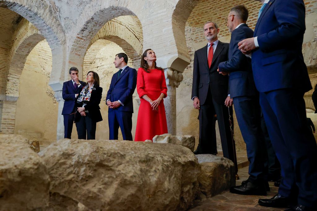 Los reyes Felipe y Letizia en los baños árabes de Jaén