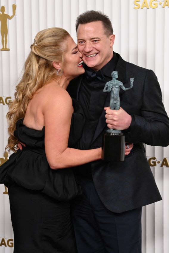 Brendan Fraser y su novia Jeanne Moore