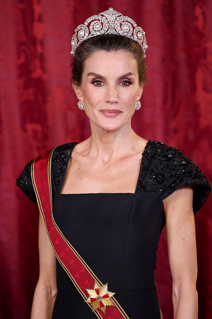 La reina Letizia en la cena de gala en honor al presidente alemán con la tiara Cartier