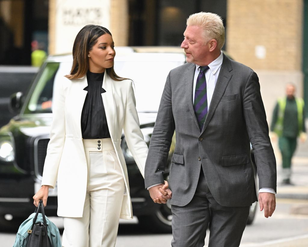 Boris Becker junto a su esposa