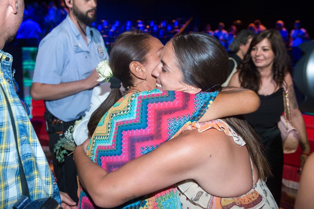 Isabel Pantoja y Anabel en el plató de 'Supervivientes' 2019