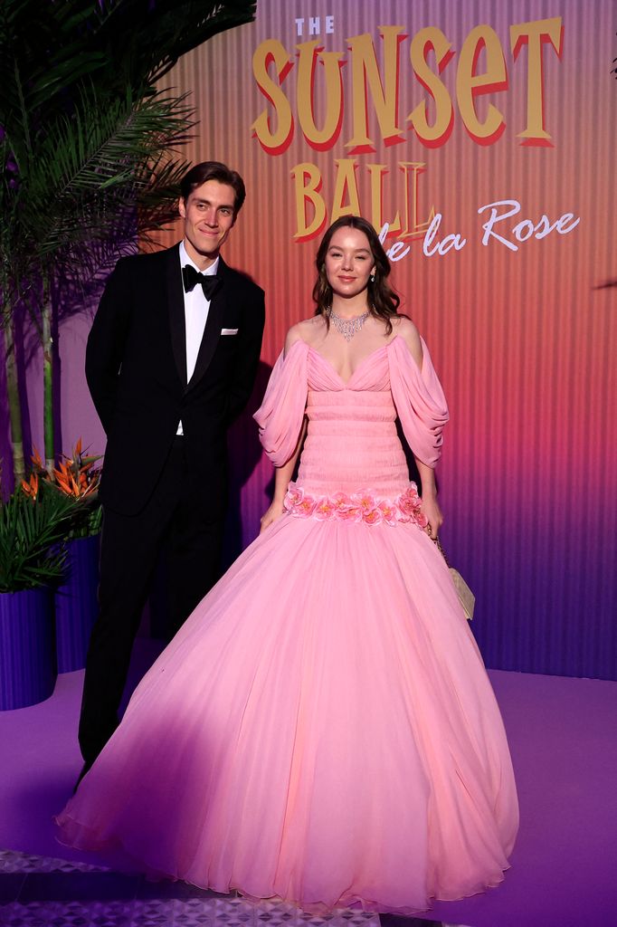 La Princesa Alexandra de Hanover y Ben Sylvester Strautmann durante la edición 69 del Baile de la Rosa.