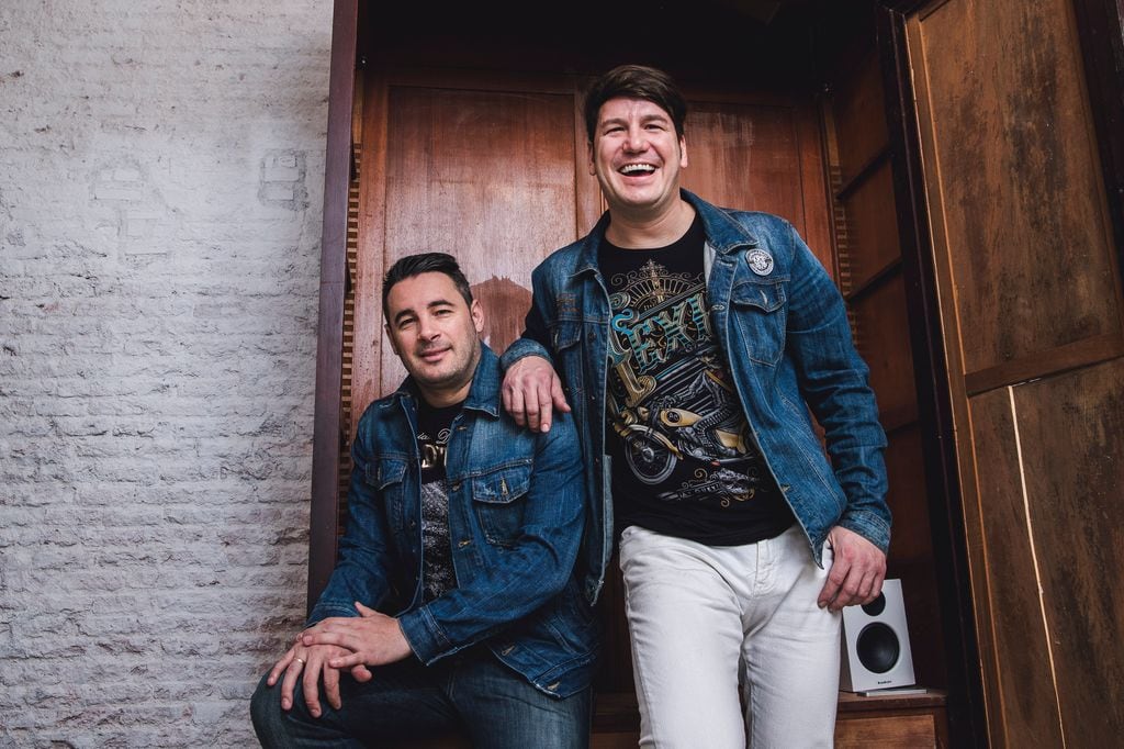 Los cantantes "Andy y Lucas" en marzo de 2020. 