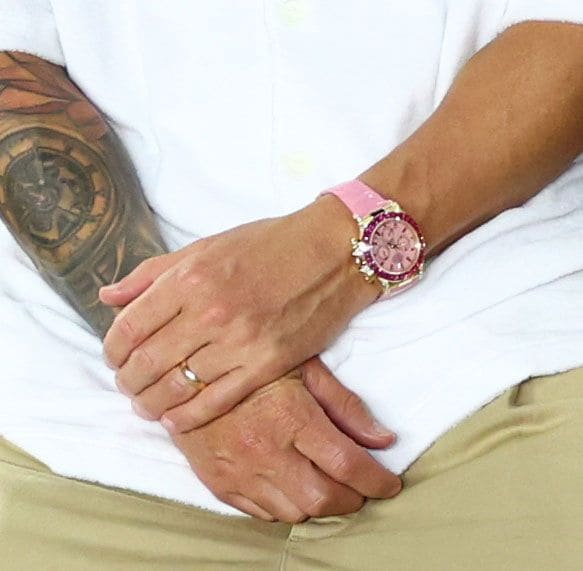 Messi lució un costoso rolex rosa inspirado en 'Barbie'.