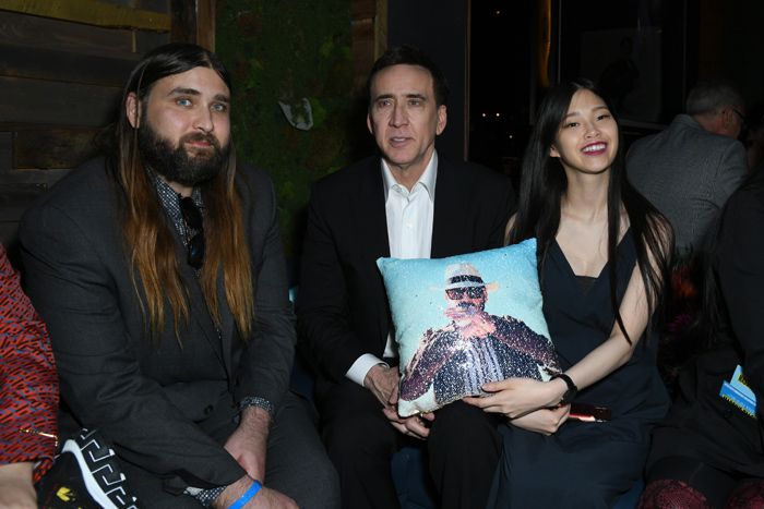 Nicolas Cage con su quinta mujer y su hijo Weston