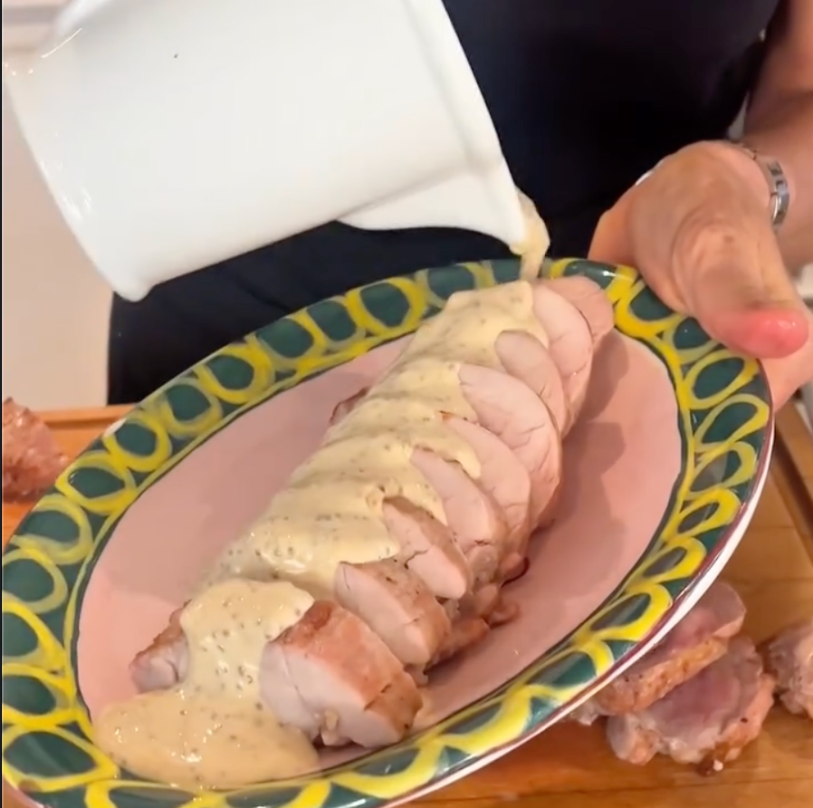 Solomillo de cerdo a la mostaza