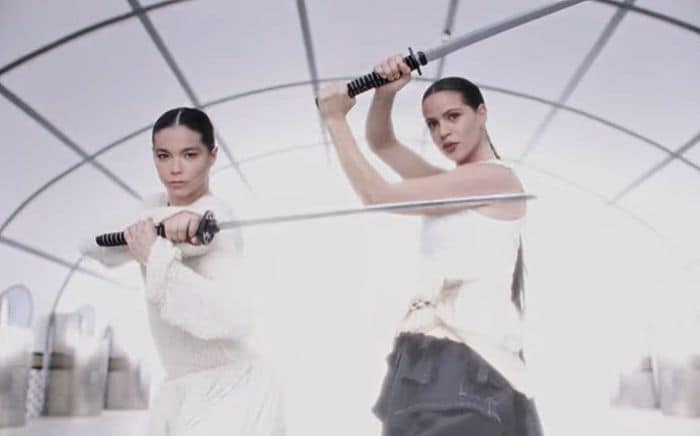 Imagen del videoclip de Rosalía y Björk