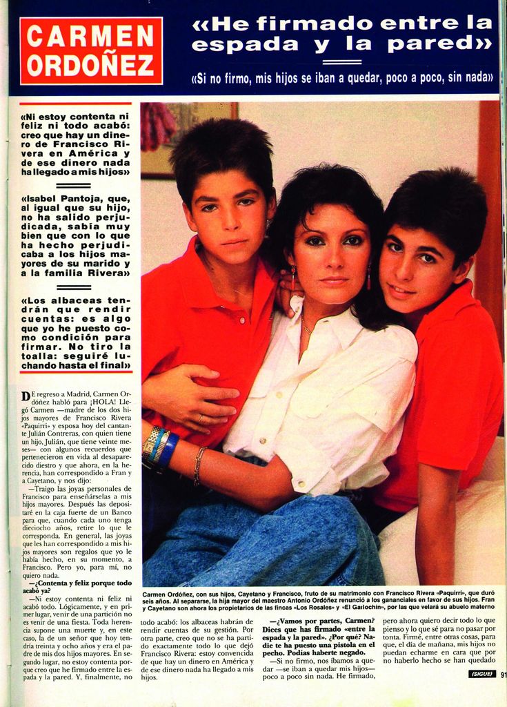 Portadas de ¡HOLA! sobre la herencia de Paquirri y la Familia Rivera