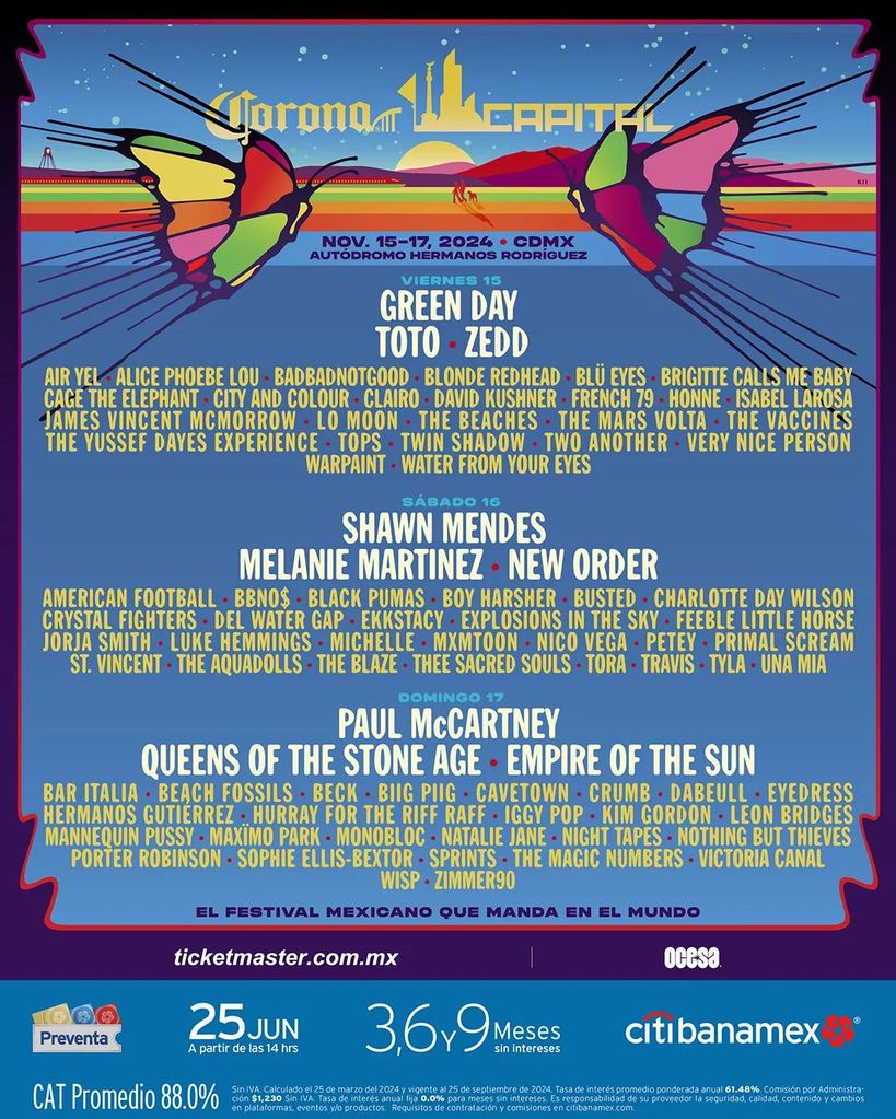 Cartel oficial Festival Corona Capital 2024