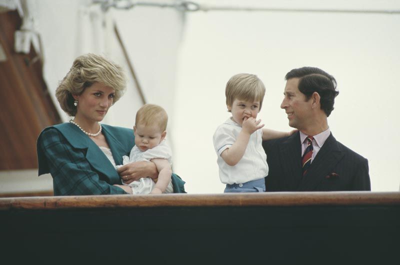Diana de Gales, príncipe Carlos y sus hijos