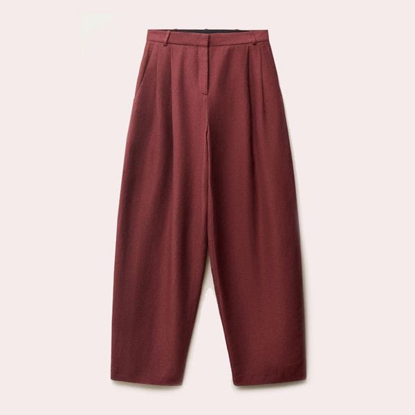 Pantalón traje wideleg mezcla lino