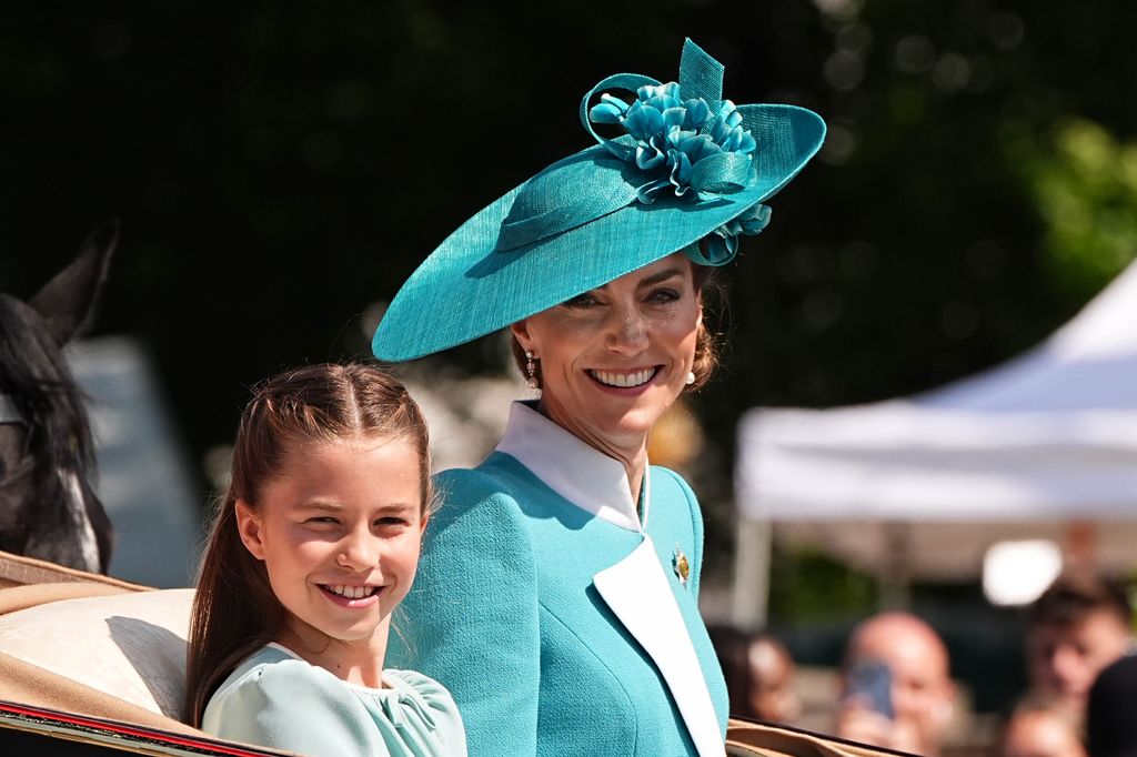 Kate Middleton y Charlotte en el Trooping the Colour de 2025