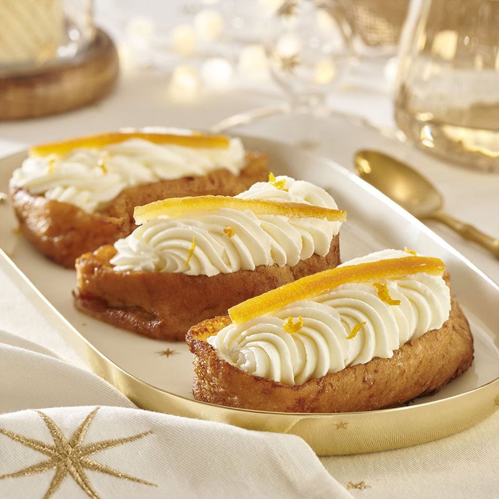 10. Torrija de roscón de Reyes con nata