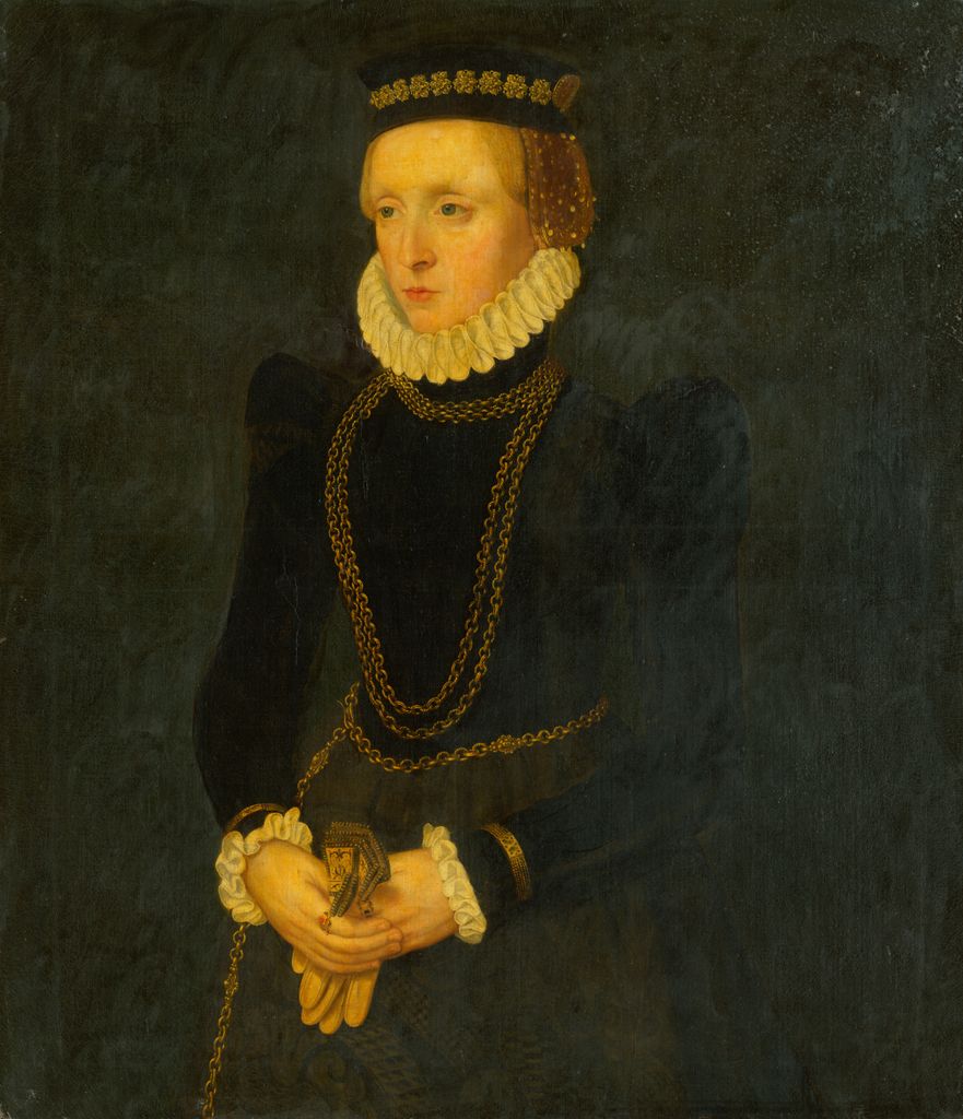 Retrato de Ana Bolena sujetando un par de guantes, siglo XVII.