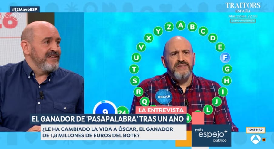 Óscar Díaz en 'Espejo público' tras un año de su victoria