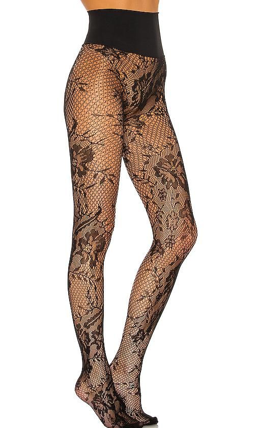 medias con flores y encaje de revolve
