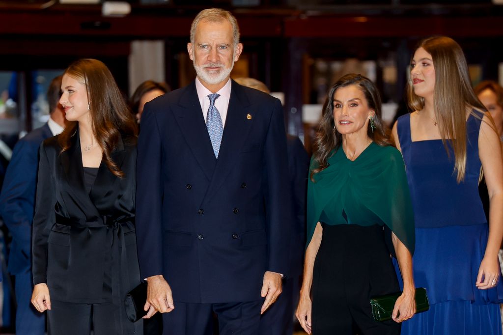 La Familia Real a su llegada para asistir al concierto