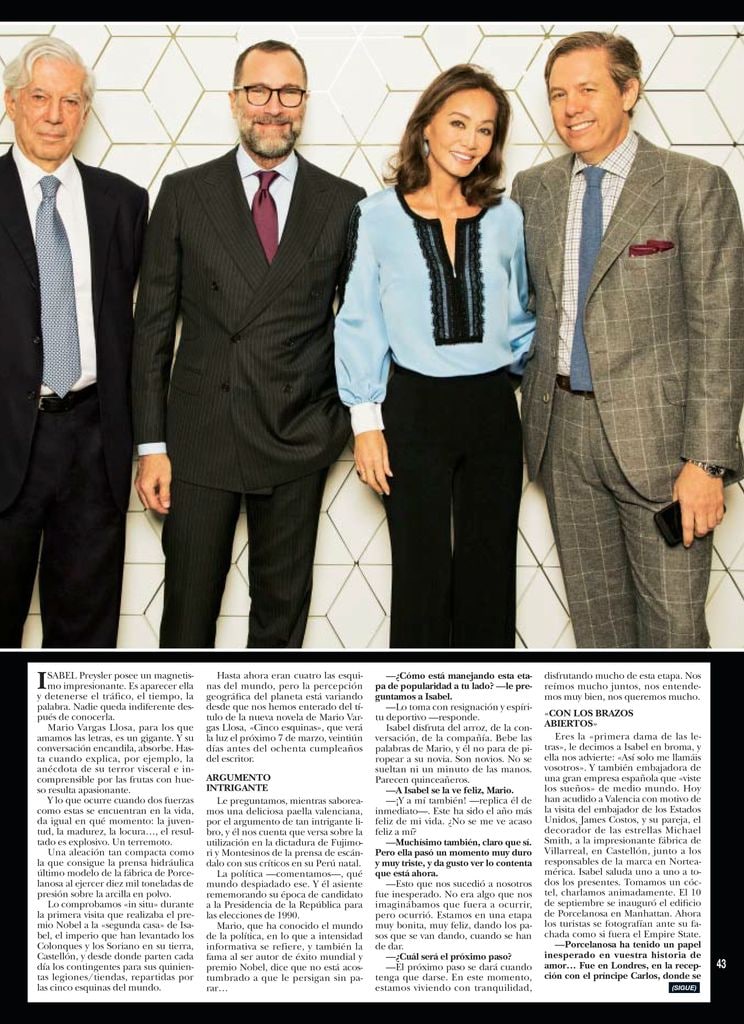 Isabel Preysler y Vargas Llosa Archivo HO+