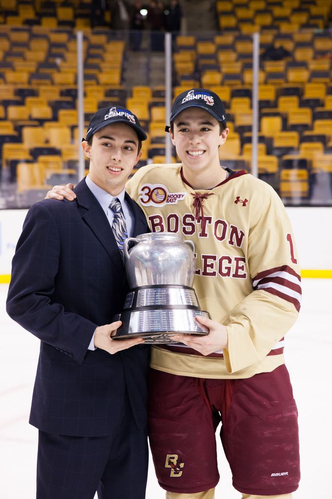 Los hermanos Johnny Gaudreau y Matthew Gaudreau 