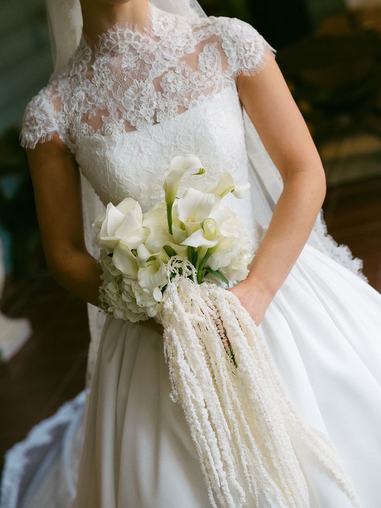 Ramos de novia blancos exóticos amaranto
