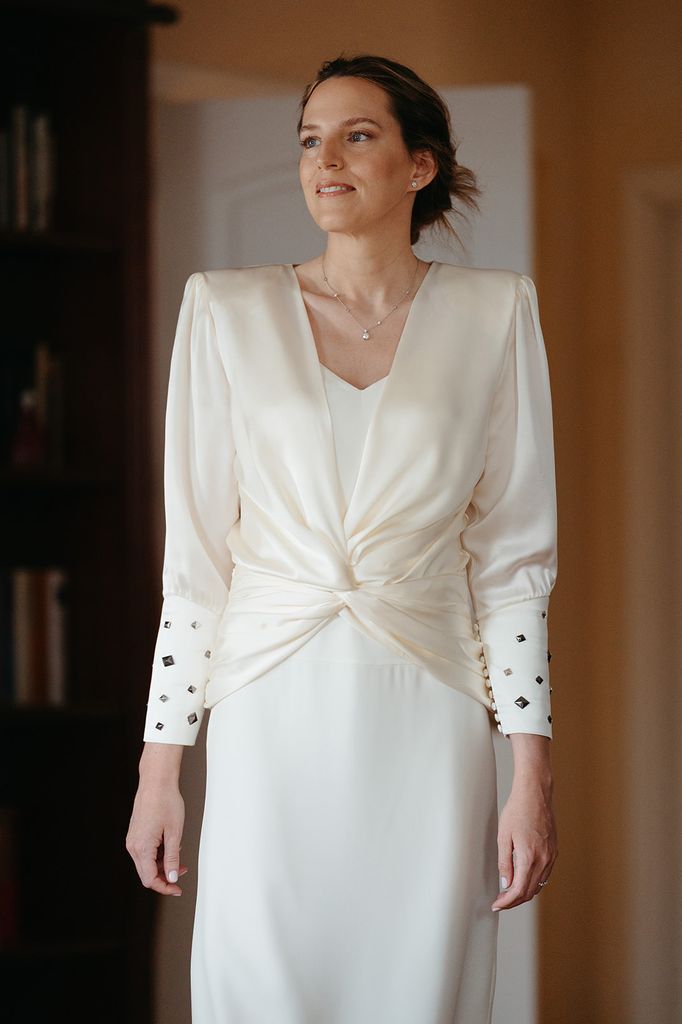 Carmen con vestido de Inés Martín Alcalde