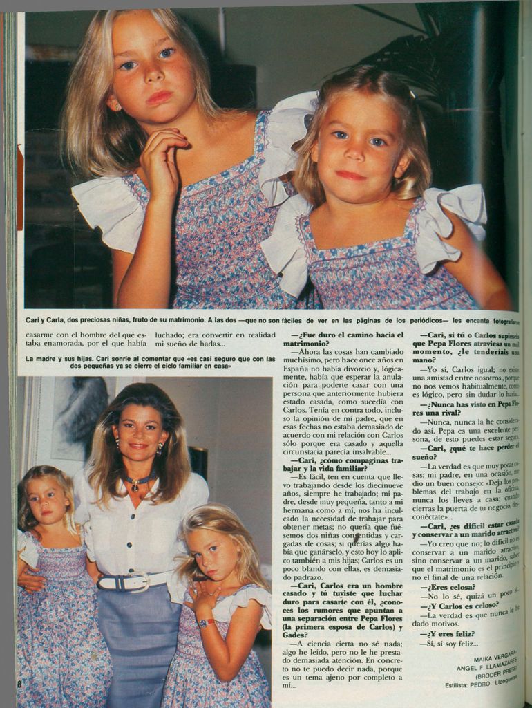 Caritina Goyanes con su hermana Carla Goyanes