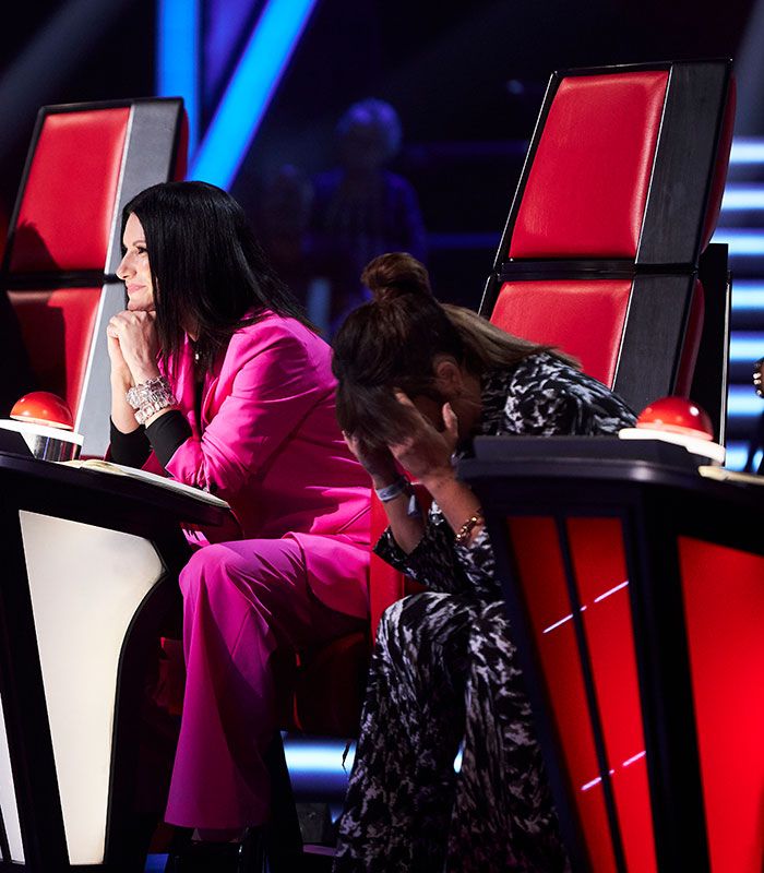 Laura Pausini y Vanesa Martín en los 'Asaltos' de 'La Voz'