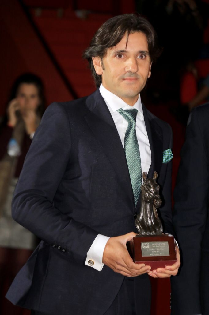 El rejoneador Diego Ventura durante la entrega de los Premios SICAB en Sevilla.