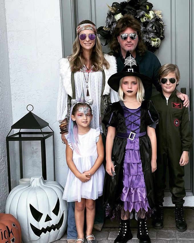 Magdalena de Suecia con su marido y sus hijos