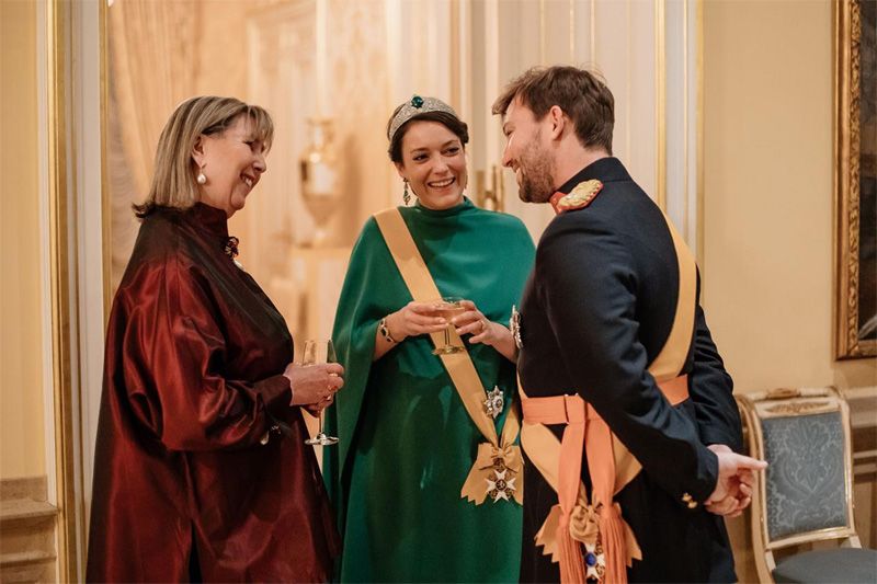 Alejandra de Luxemburgo con tiara de esmeraldas