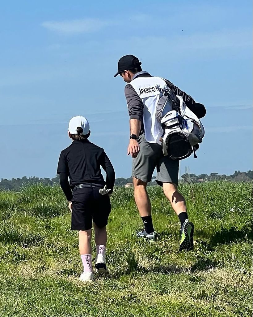 Benji Aparicio con su hijo Matías