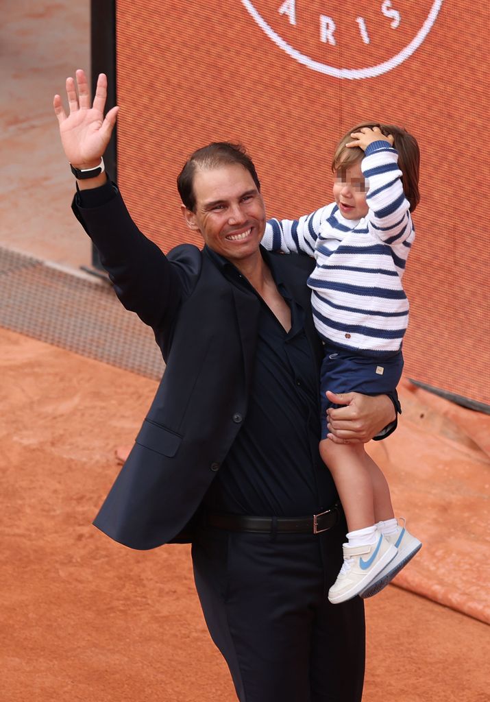 Rafa Nadal, con su hijo mayor
