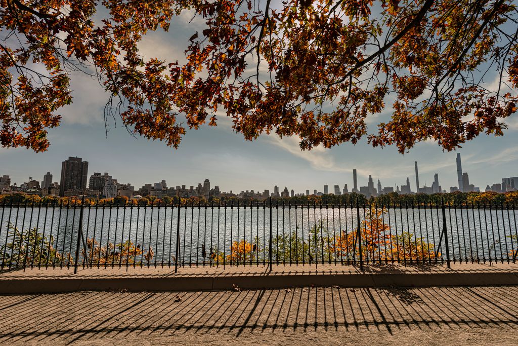 La vista desde el Jackie Kennedy Reservoir. 