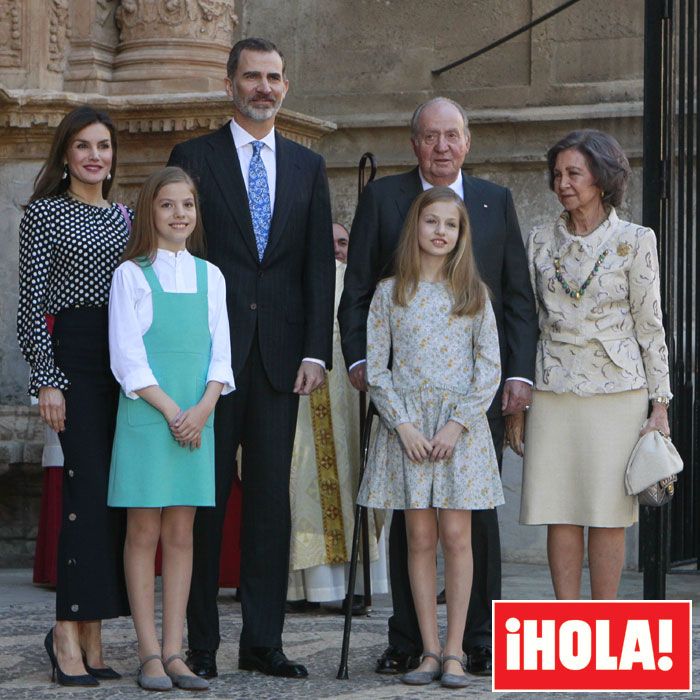 Rey Felipe, reina Sofía, don Juan Carlos, doña Sofía, la princesa Leonor y la infanta Sofía