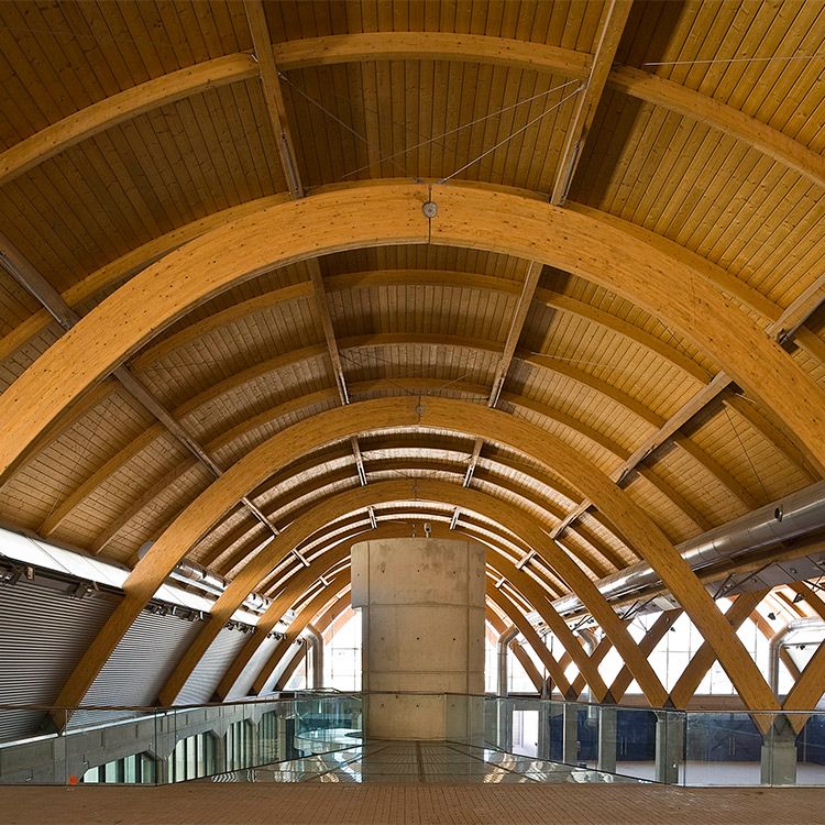 Detalle cúpula madera Bodegas Protos