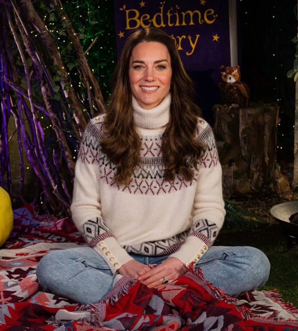 Kate Middleton en febrero de 2022 con su jersey alpino