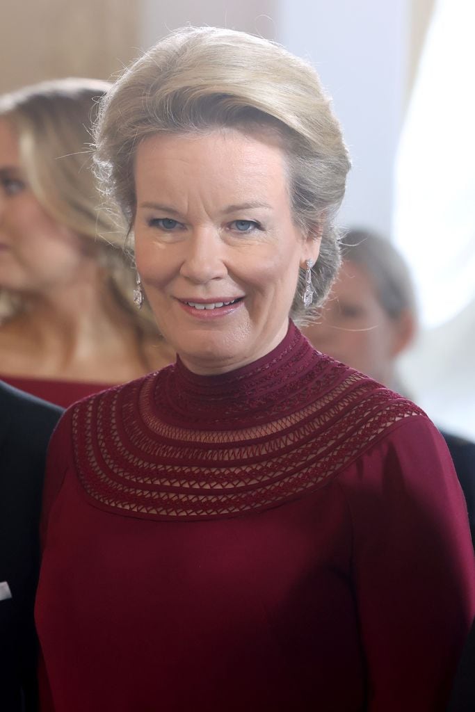 La reina Matilde de Bélgica en la abdicación del Gran Duque Enrique de Luxemburgo