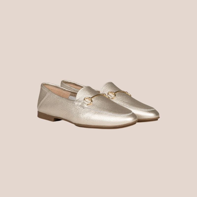 mocasines metalizados