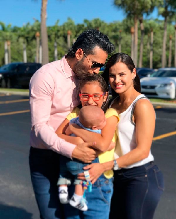 Fabián Ríos y su familia