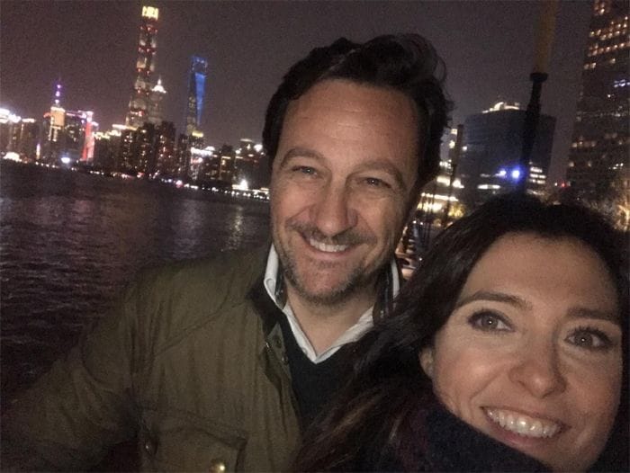Helena Resano con su marido